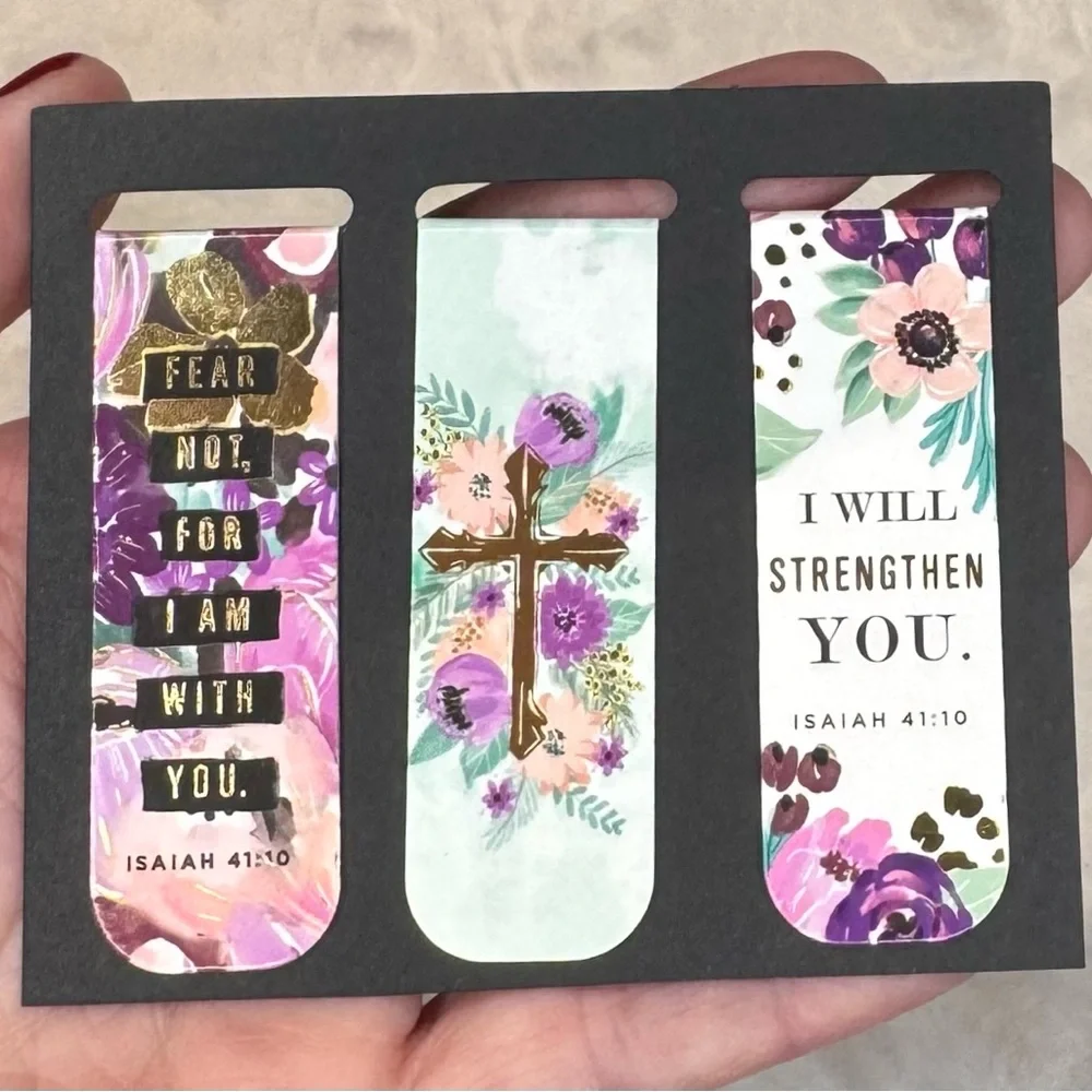 Magnetic Bookmarks Set of 3 - inspirational - floral
